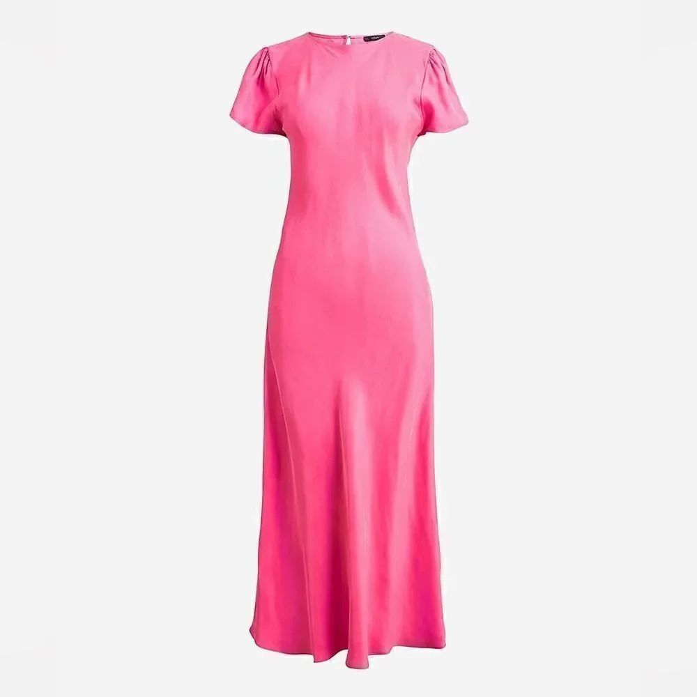 J Crew Cupro Blend Midi T-Shirt Dress NWT